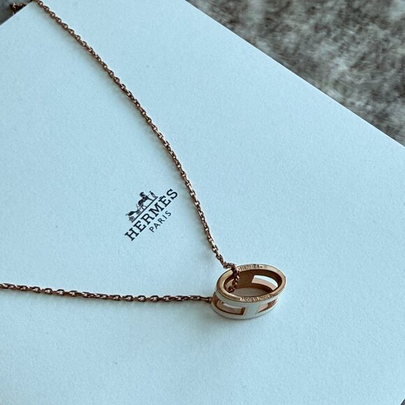 Hermes Hermès Necklace Pendant White - not the mini size one - Picture 5 of 16